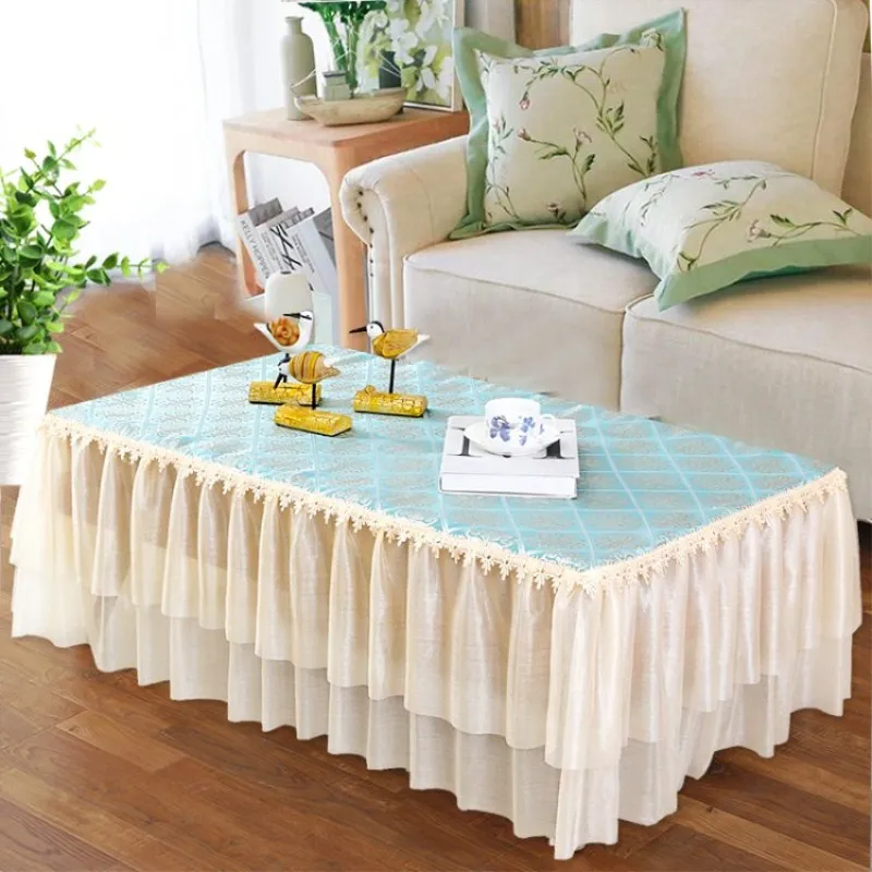 Скатерть кружевная для стола прямоугольная шифоновая скатерть розового и синего