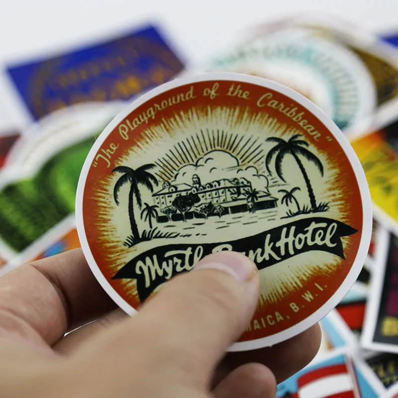 50 шт./лот пвх ретро стикер красоты для ноутбука мотоцикл ноутбук Холодильник