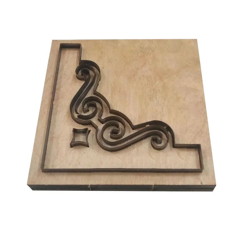 Мезопотамия DIY декоративные цветочные Угловые деревянные формы штампы лазерная
