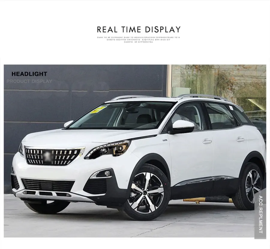 2 шт. светодиодный фары для peugeot 3008 светодиодный автомобильный фонарь ангельские глазки ксенон HID комплект Противотуманные фары светодиодный дневные ходовые огни
