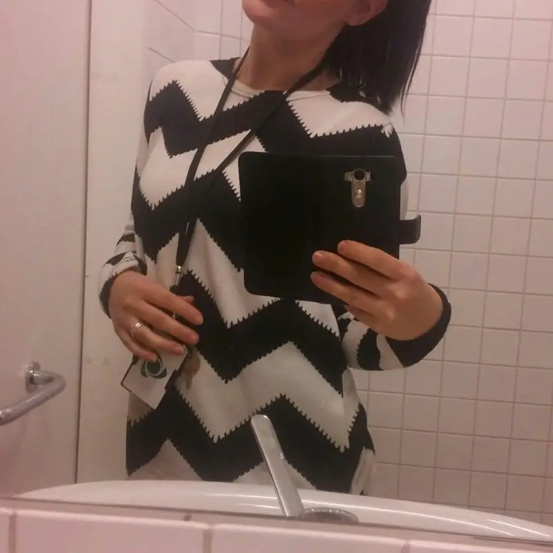 Женский пуловер с длинным рукавом Свободный Повседневный мешковатый Длинный топ