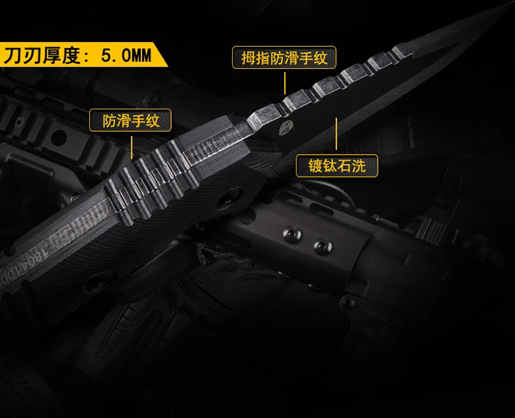HX открытый Наёмник воин Высокая D2 Нержавеющая Сталь Кемпинг Охота армейский нож выживания Открытый Инструменты 59HRC тактические ножи