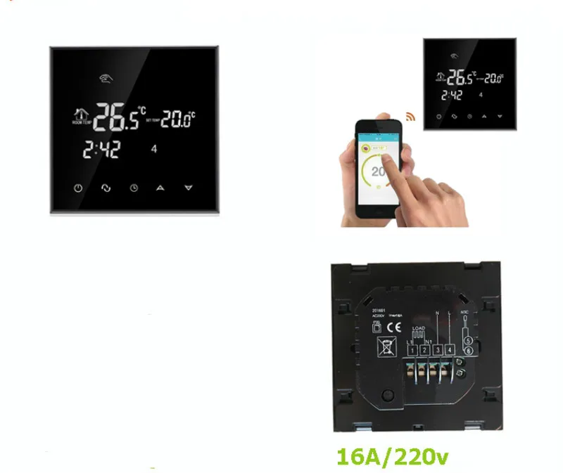 Беспроводной Комнатный контроллер для подогрева пола цифровой Wi-Fi термостат