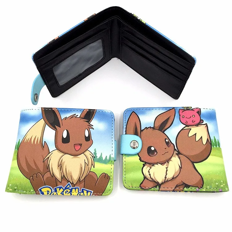 Eevee Милые кошельки Pokemon go, comic, Mewtwo, Squirtle, Jigglypuff, женский, мужской кошелек, pokemon ball, кошелек для фанатов Пикачу - Цвет: Eevee