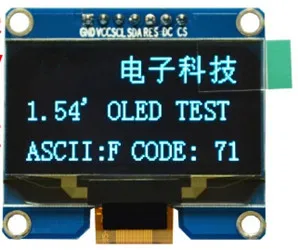Модуль OLED SSD1309 с диагональю 1 54 дюйма и 7 контактами совместим интерфейсом SSD1306 IIC /