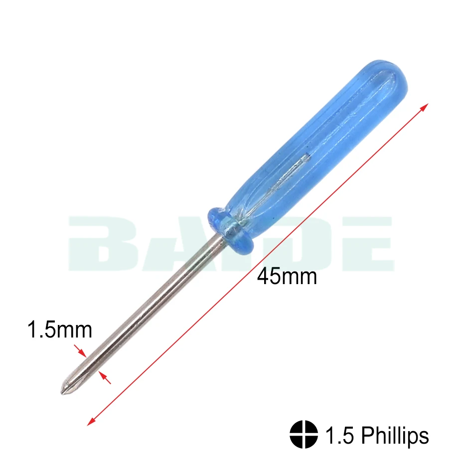 Синий 45 мм мини-отвертки 1,5 Phillips/2,0 Phillips/2,0 шлицевая отвертка ключ 1000 шт./лот