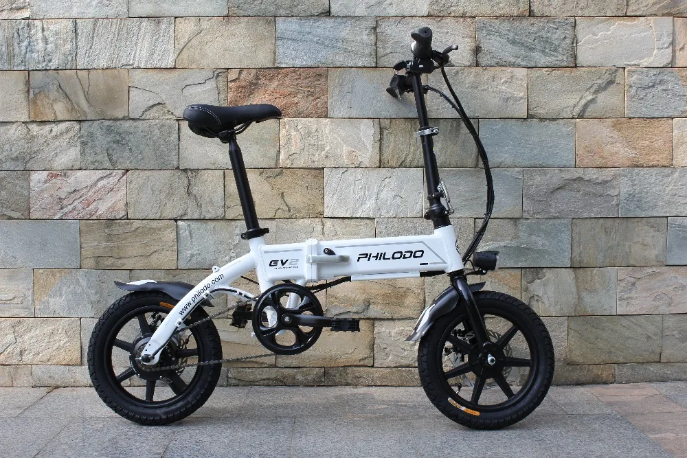 PHILODO литиевая батарея электрический складной велосипед бесщеточный