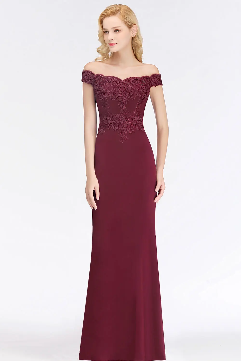 Robe de Soiree сексуальное бордовое кружевное длинное вечернее платье с открытой спиной элегантное вечернее платье с коротким рукавом Vestido de Festa