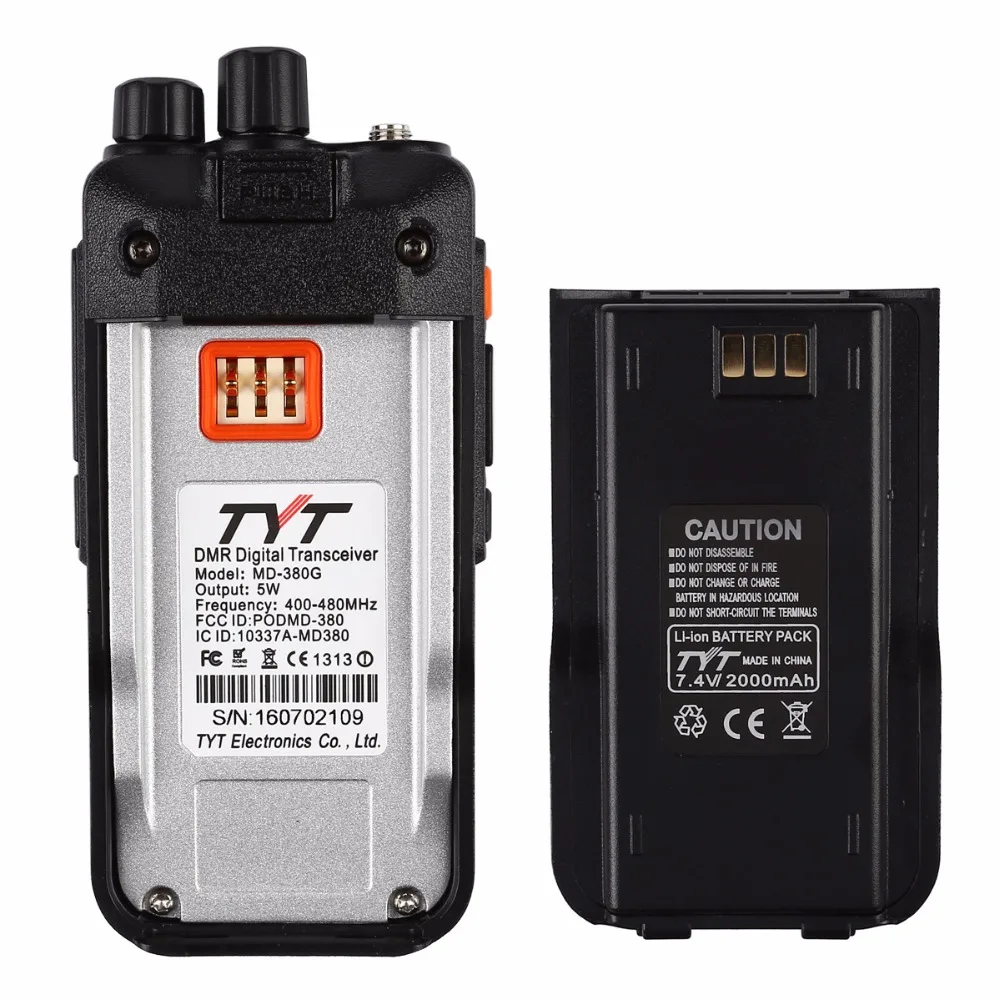 TYT MD-380G gps UHF 400-480MHz DMR цифровое радио Walkie Talkie Ham трансивер с md380+ USB кабель для программирования