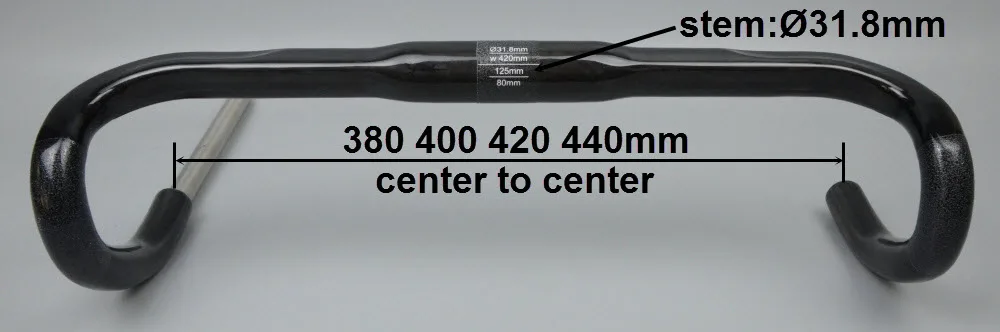 Дешево Велосипедный руль Wacako, руль из углеродного волокна 31,8*380/400/420/440 мм