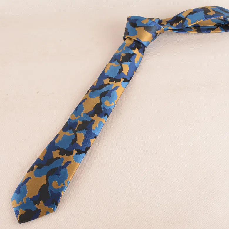 Printed Narrow Tie New Fashion Unisex Cool Leisure Tie 6*145CM Camouflage Uniform High Quality Breathe Thin Party Gift Tie