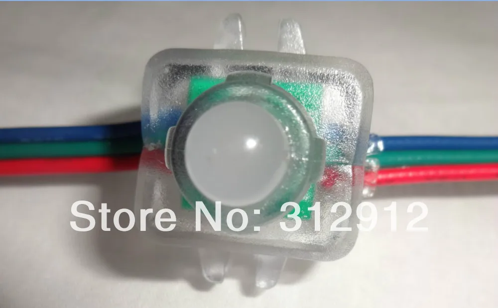50 шт. DC5V вход WS2811 Светодиодный пиксельный свет с RGB-зеленый-синий провод IP68 оценка