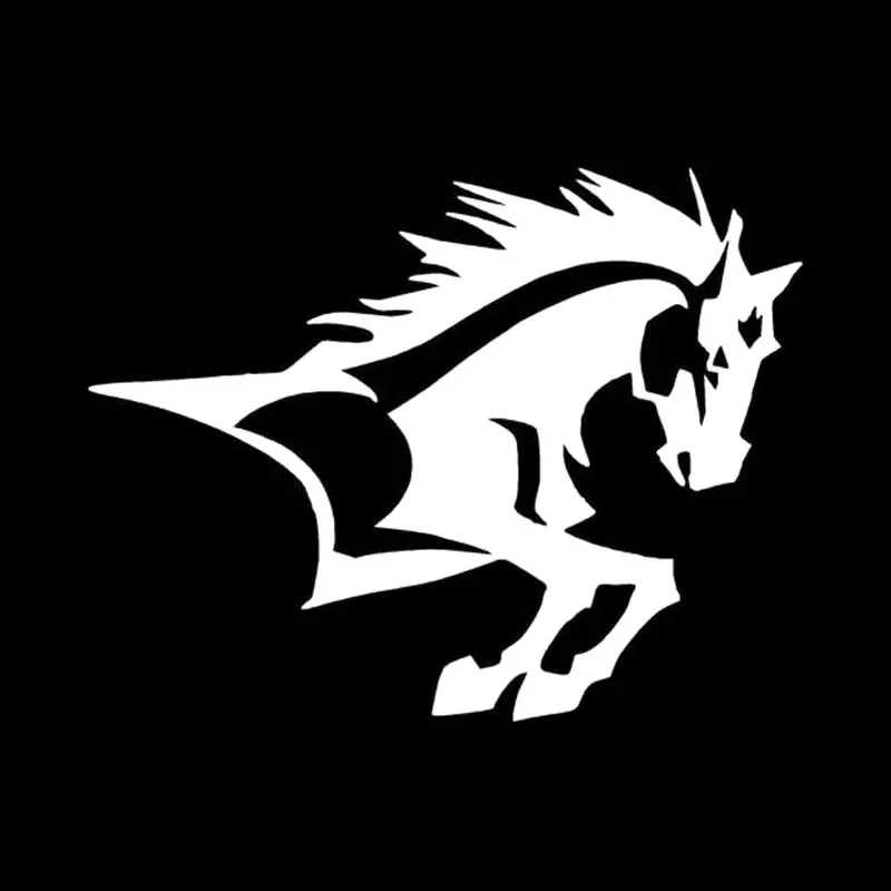 YJZT 10.1cm*13cm HORSE HEAD AND BODY Fun High Quality Vinyl Car Sticker Decal Black Silver C11-0281 | Автомобили и мотоциклы
