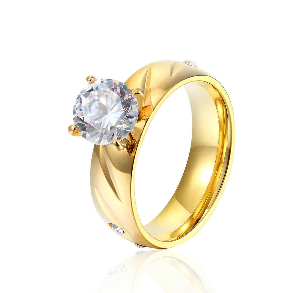 Лидер продаж брендовая бижутерия модное обручальное кольцо из нержавеющей стали