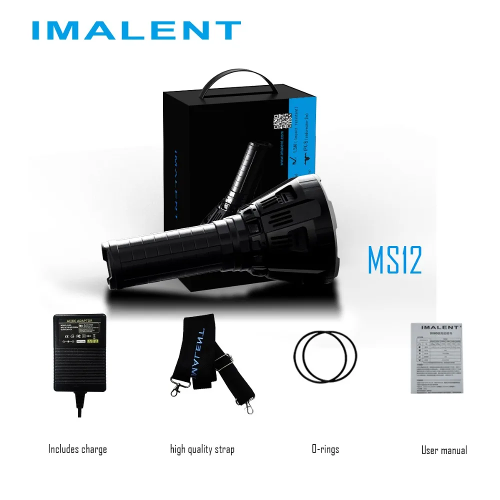 IMALENT MS12 Высокое складной фонарик 12 х CREE погрузчик 70leds max 53000LM луч бросать 913