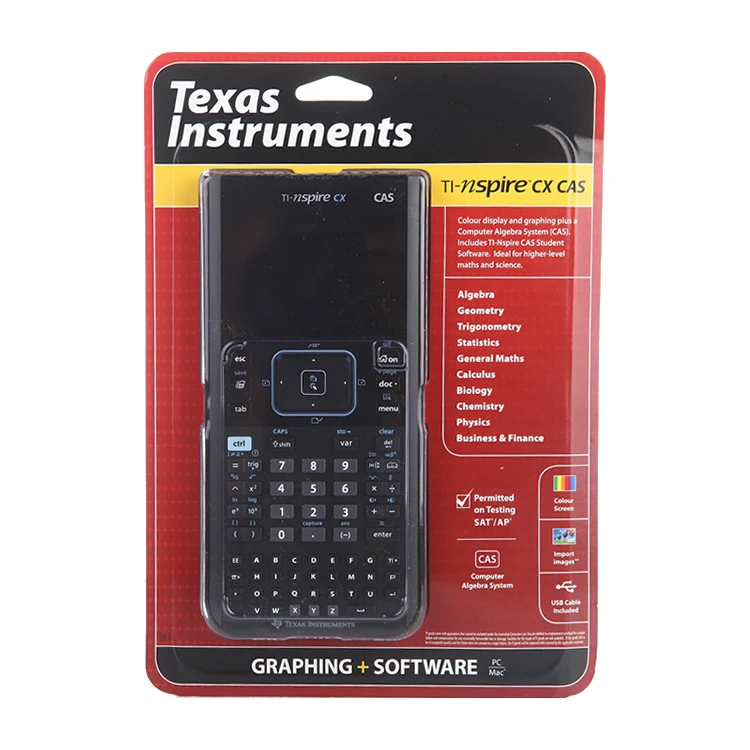 TI Nspire CX CAS New100% Calculadora калькулятор США Texas Instrumetns Ti Nspire Cx Cas цветная графика английский Sat/ap специальный - Цвет: TI Nspire CX CAS
