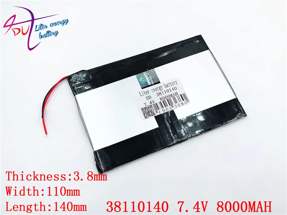 Liter energy battery 7 4 V 6 Ah 8000 mah сверхтонкая батарея среднего планшета большой емкости
