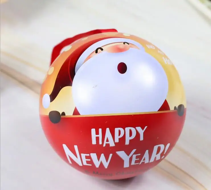 Новинка! 12 шт./лот коробка для хранения рождественских шаров круглая жестяная