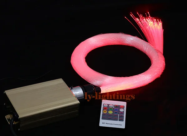 DIY optic fiber light kit led +optical fibres RGB festive decoration color change star wireless remote room ceiling | Лампы и