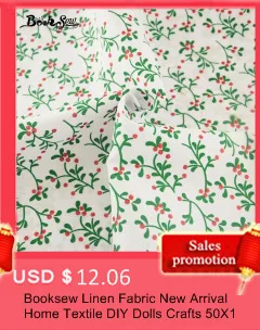 Booksew Linen Fabric Fat Quarter For Decoration Table Cloth Christmas Theme Patchwork 8PCS/lot 45cmx50cm Precut Bundle Curtain