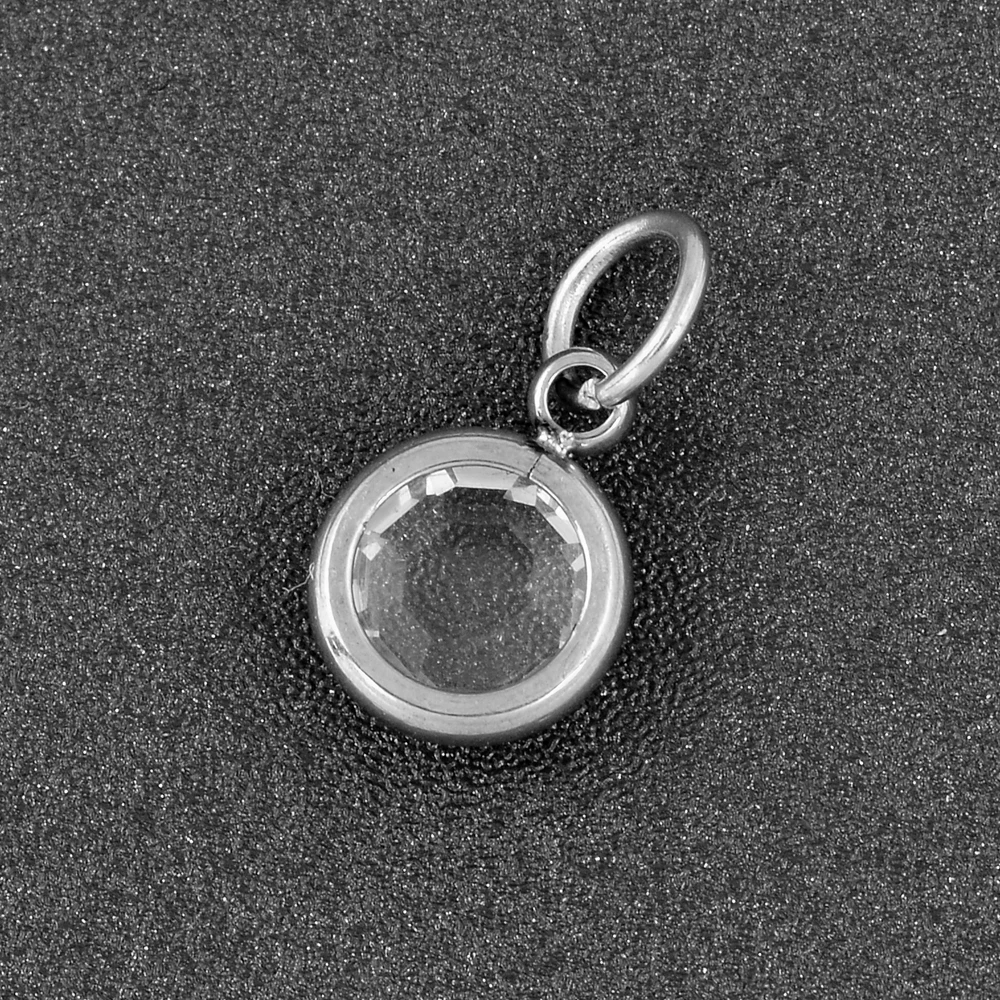 12 шт./лот подвески из нержавеющей стали для ожерелья и браслета 7 мм|birthstone charms|mixed