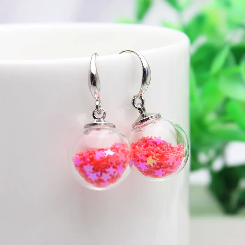 2017 new fashion brand jewelry summer style gift drop earrings for women glass beads star statement free shipping | Украшения и