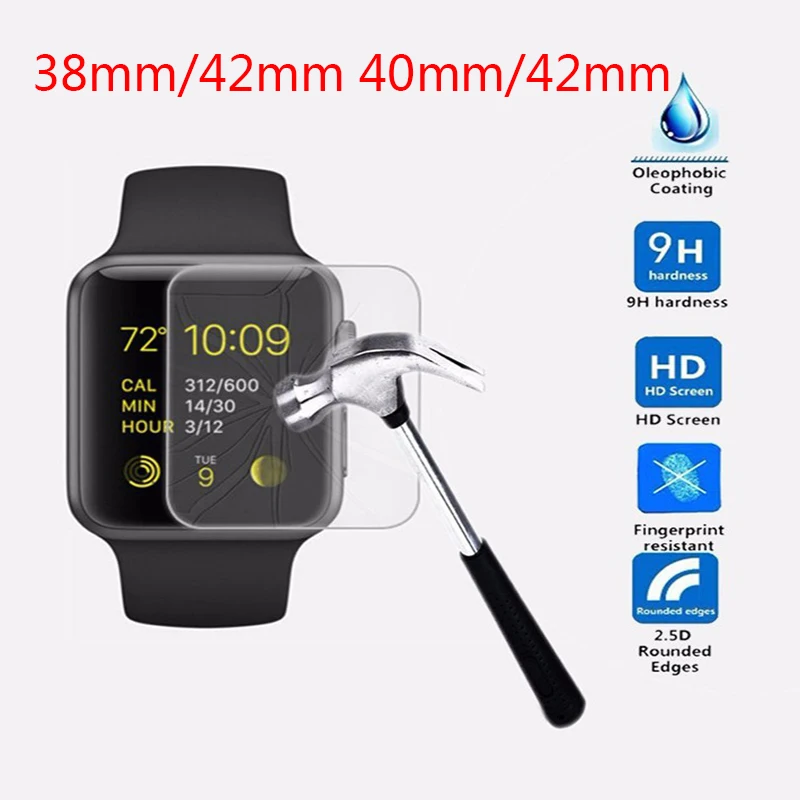 9H 2.5D Премиум Закаленное стекло для Apple Watch Series 1 2 3 38 42 мм протектор экрана Iwatch 40 44