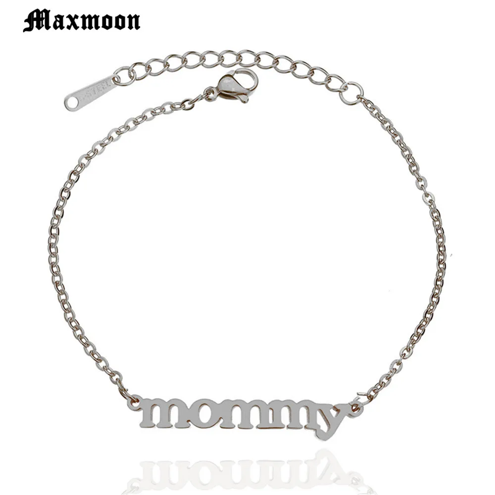 Браслеты Maxmoon из нержавеющей стали с подвесками для мам изящные украшения