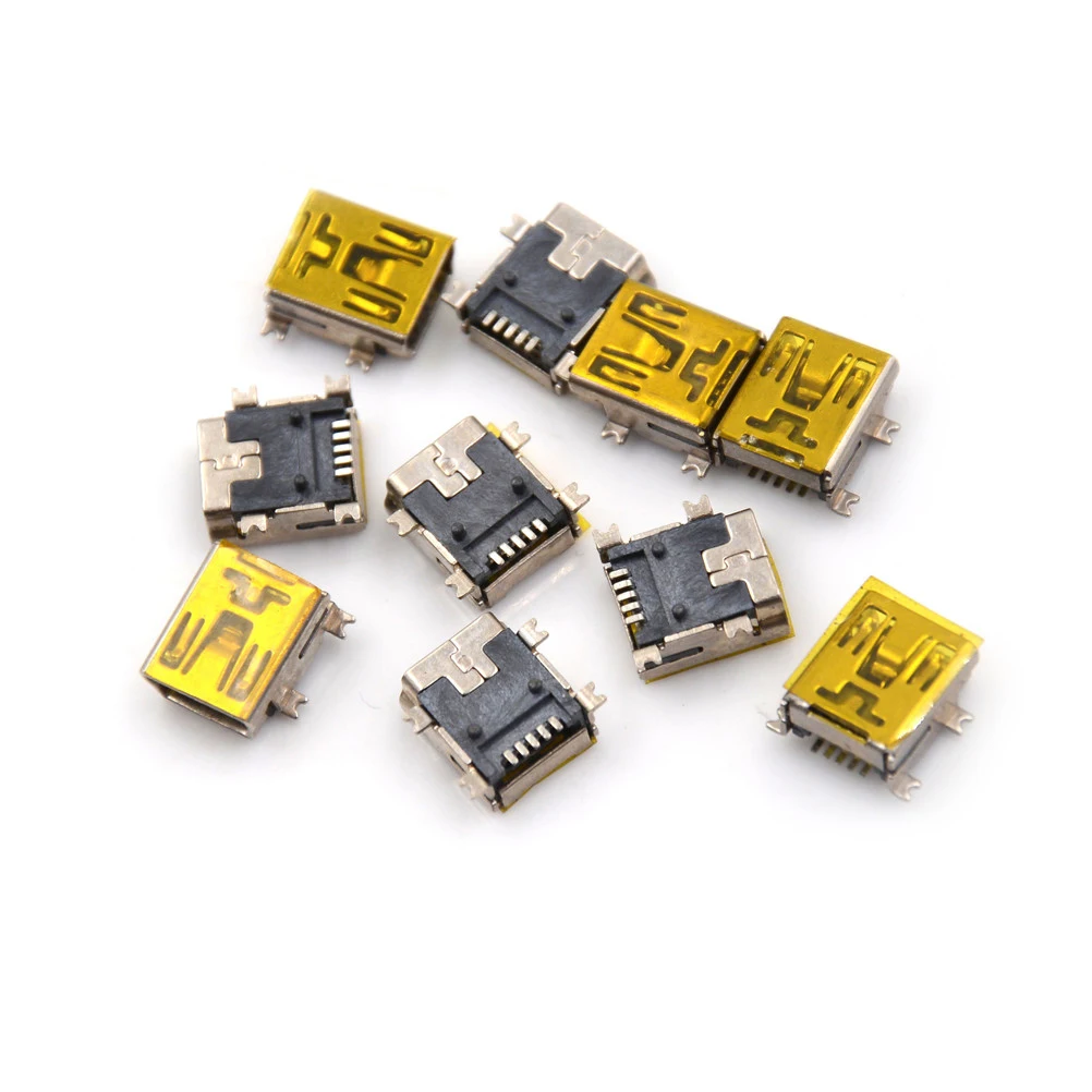 Высокое качество 10 шт мини USB 5pin гнездовой разъем для задней зарядки мобильного