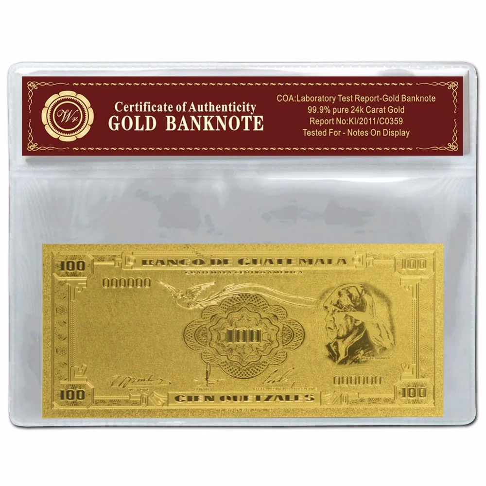 100 золотых банкнот подарок на праздник золотые банкноты с пластиковым покрытием