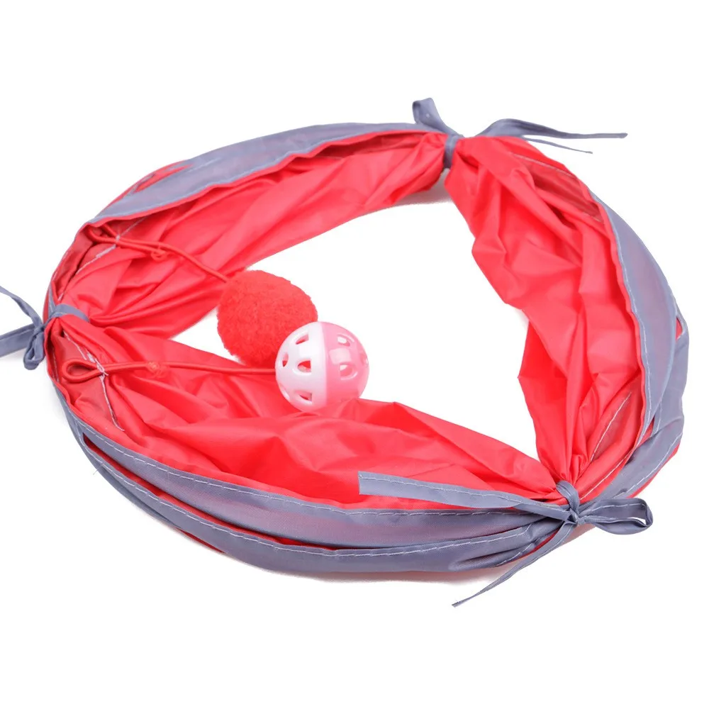 Складной туннель для домашних животных обучающая Интерактивная трубка с 2