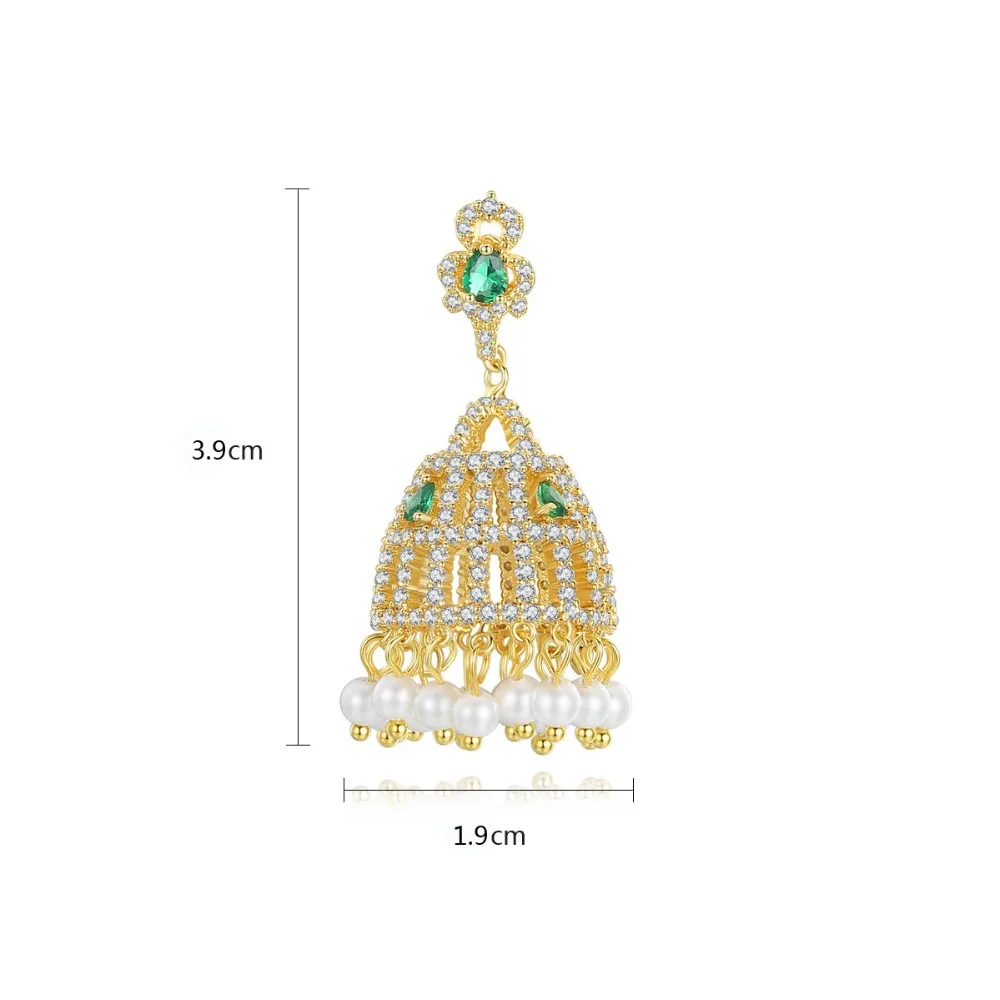 Роскошные висячие серьги Queen Lotus с кристаллами для женщин подвески в стиле