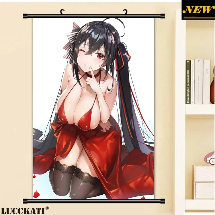 40X60 см Azur переулок Bilan Hangxian игра cameltoe Сексуальная лоли мультфильм аниме Настенная картина плакат прокрутки ткань холст живопись 25 - Цвет: Q