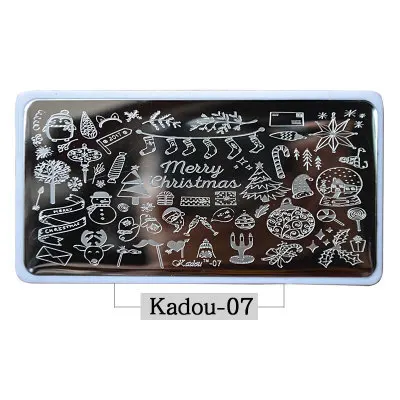 Kadou-07 MAFANAILS Рождество ногтей штамповки шаблон геометрии и кружева цветок 40 шаблон ногтей штамп лак изображение 6,5*12,5 см ногтей штамповки пластины - Цвет: Kadou-07