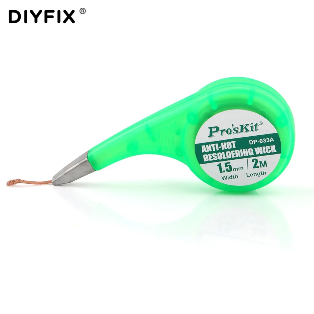 DIYFIX 1 шт. отпариватель фитиль для отпаривания оплетки для удаления припоя Вакуумная присоска отпариватель инструмент BGA припой фитиль сварочные инструменты