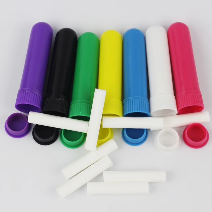 

100 Sets Blank Nasal Inhaler Aromatherapy Nasal Inhaler Sticks with Wicks