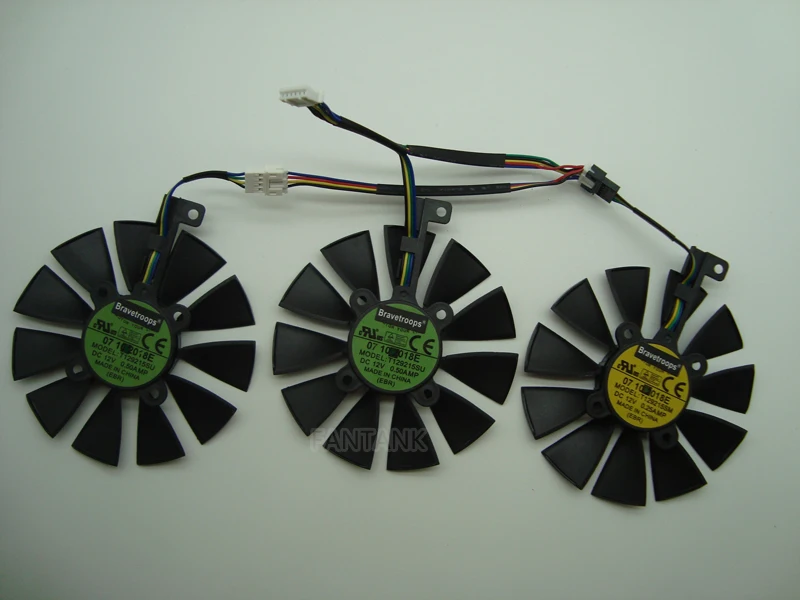 Бесплатная доставка новинка охлаждающий вентилятор для ASUS Strix GTX 1060 OC 1070 1080 1080Ti RX