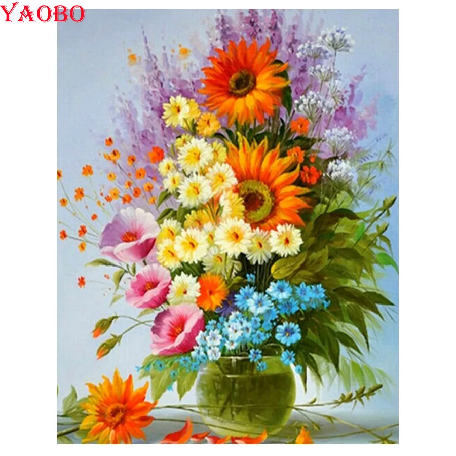 

5d diy diamond painting still life flowers full square round drill,Puzzle Picture,mosaic diamond embroidery full display