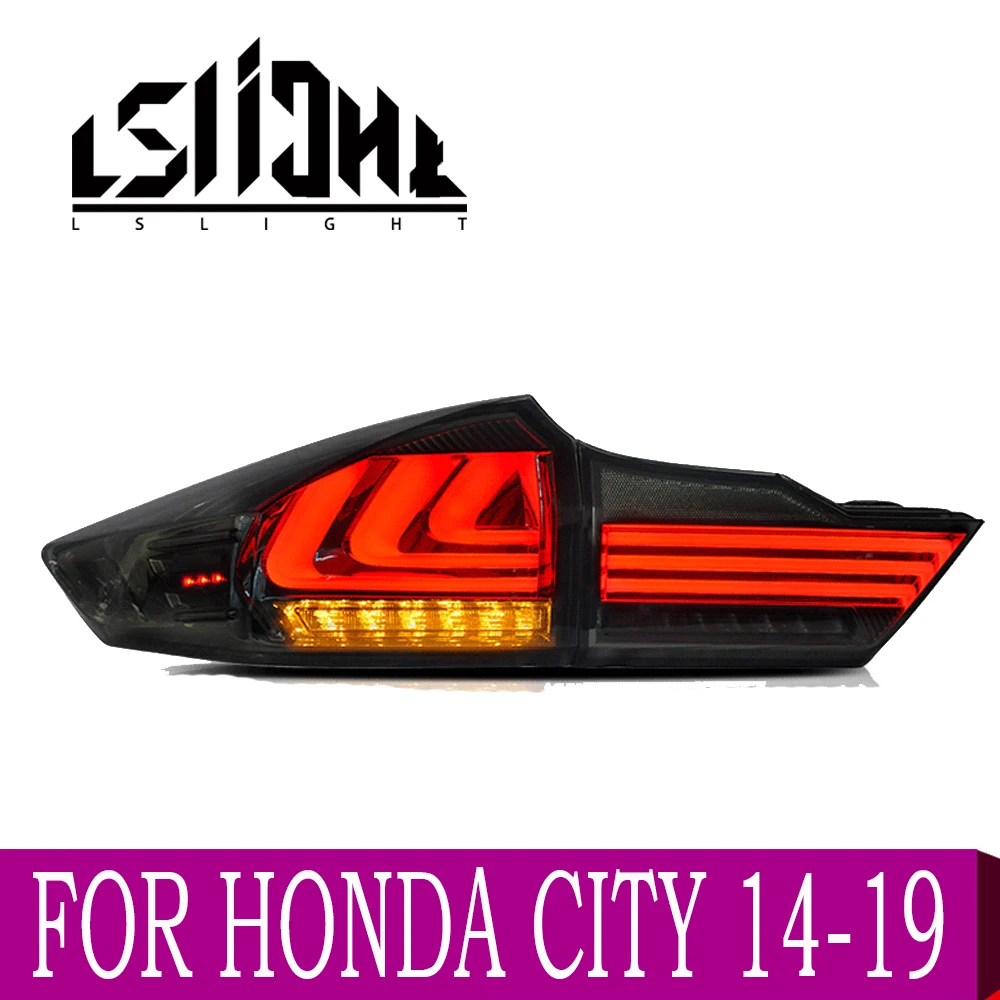 LSlight For Honda City 2014 2015 2016 2017 2018 LED Tail Light Assembly lights Bulb Lamp Running Lights Stop Brake Turn Signal | Автомобили