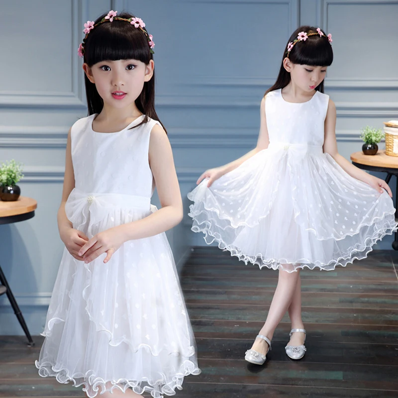 New Spring And Summer Lovely Kids Baby Girls Prince Dress Sleeveless Bow Tie Elegant Party | Детская одежда и обувь