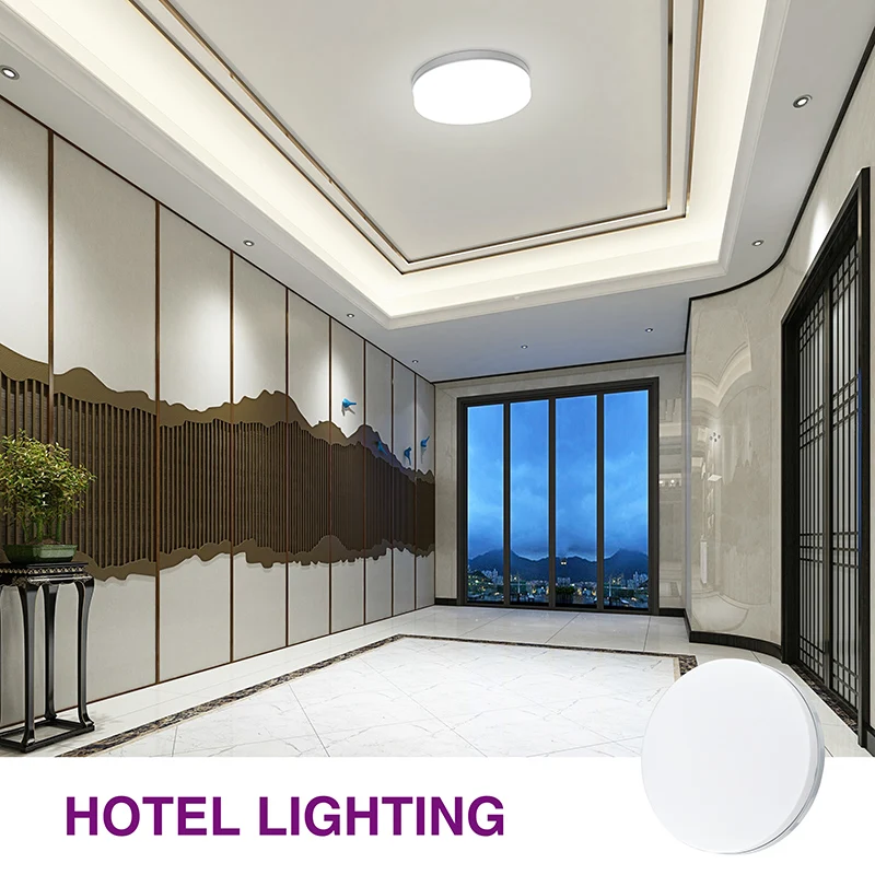 Ультра тонкий круглый светодиодный потолочный светильник 48 Вт 36 24 18 AC85 265V высокая