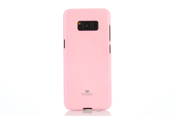 Pink Меркурий Goospery цветной жемчуг желе гибкий ТПУ мягкий чехол для samsung Galaxy S6 S7 Edge S8 S9 S10 Plus S10e S10-5G - Цвет: Pink