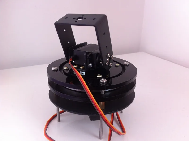 1 Набор Arduino Robot Base 2 DOF Servo PTZ камера фотография проигрыватель Проигрыватель шасси Монтажный комплект ОПТ и Розница - Цвет: Черный