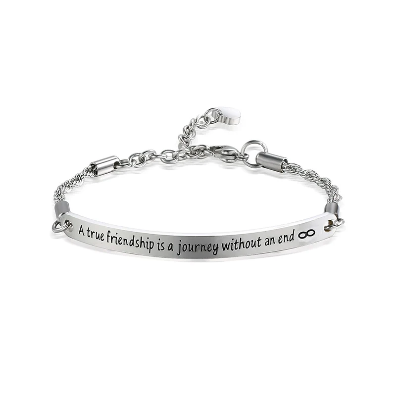 

Friendship Sisters Bracelets Bangle Gift Always my sister forever my friend Quote Engrave Bracelet Stainless Steel Women Jewelry