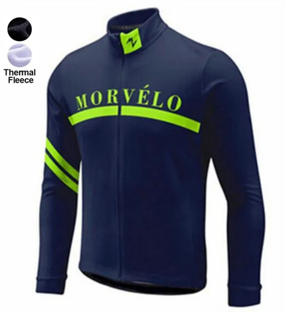 Morvelo Зимняя термальная флисовая велофутболка с длинным рукавом Ropa ciclismo hombre Велоодежда Велокостюм maillot Ciclismo топ