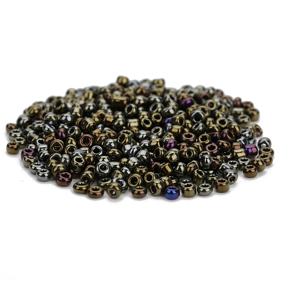 SAUVOO 2800pcs/lot Glass Seed Beads 1mm Spacers Bulk Handmade Black Colored Bead for DIY Necklace Jewelry Findings | Украшения и