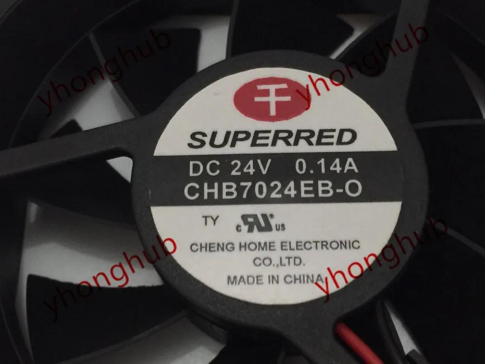 SUPERRED CHB7024EB-O DC 24V 0.14A 2-проводной 70x70x20 мм Сервер вентилятор охлаждения | Компьютеры и