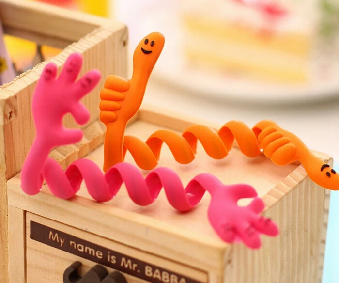 100 шт. Милые силиконовые Мультяшные Универсальные Длинные наушники-гарнитура USB