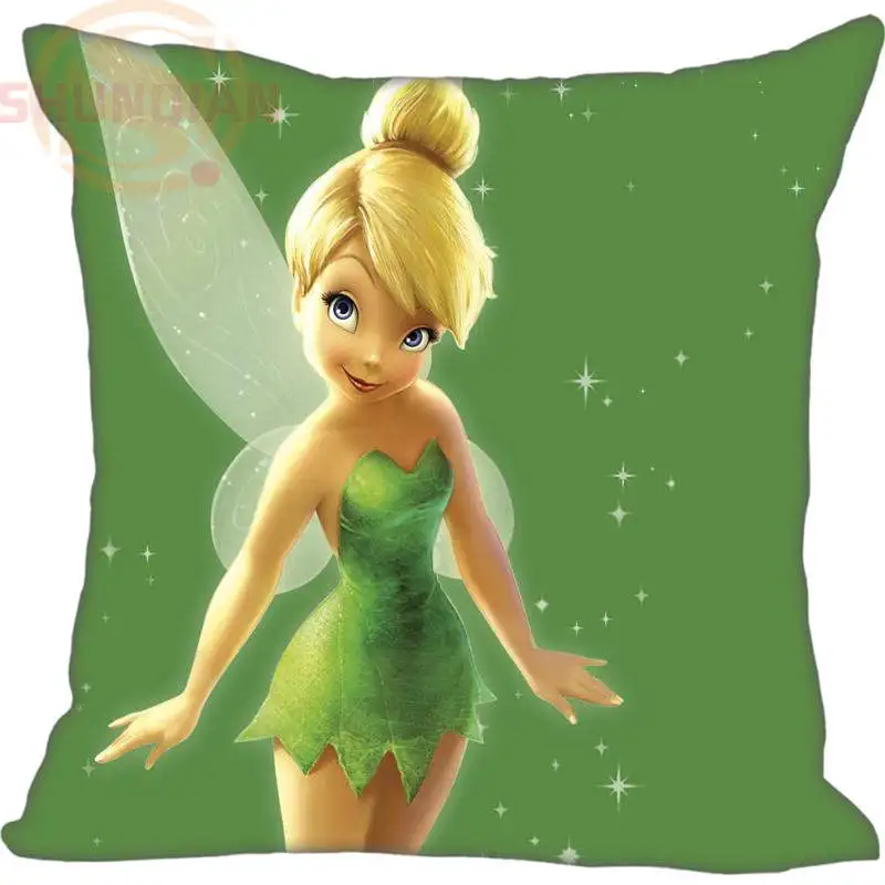 Модный бутик на заказ милый Tinkerbell квадратная наволочка модный Индивидуальный Дизайн наволочки - Цвет: Зеленый