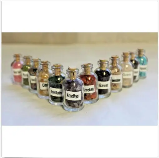 Набор из 50 миниатюрных драгоценных камней (Исцеляющие камни с кристаллами Рейки)